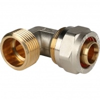 Угольник 26мм х 1"нр Stout обжим для металлопластиковых труб