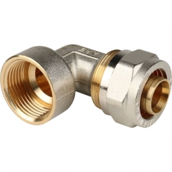 Угольник 26мм х 1"вр Stout обжим для металлопластиковых труб