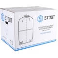 Расширительный бак Stout STH-0006 для системы отопления 80 л красный 6 bar 100°С верхнее 1"