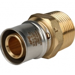 Соединение 26мм х 1"нр Stout пресс, для металлопластиковых труб