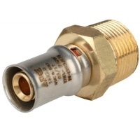 Соединение 16мм х 3/4"нр Stout пресс, для металлопластиковых труб