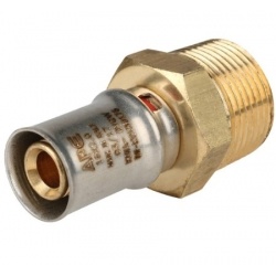 Соединение 16мм х 3/4"нр Stout пресс, для металлопластиковых труб