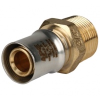 Соединение 20мм х 3/4"нр Stout пресс, для металлопластиковых труб