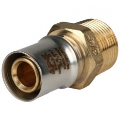 Соединение 20мм х 3/4"нр Stout пресс, для металлопластиковых труб