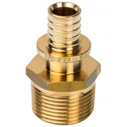 Переходник 16мм х 3/4"нр Stout аксиальный для труб из сшитого полиэтилена