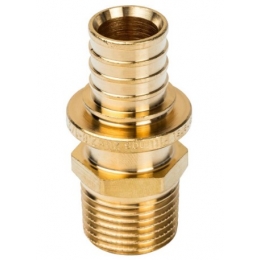 Переходник 20мм х 1/2"нр Stout аксиальный для труб из сшитого полиэтилена