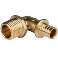 Угольник 16мм х 1/2"нр Stout аксиальный для труб из сшитого полиэтилена