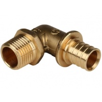 Угольник 20мм х 1/2"нр Stout аксиальный для труб из сшитого полиэтилена