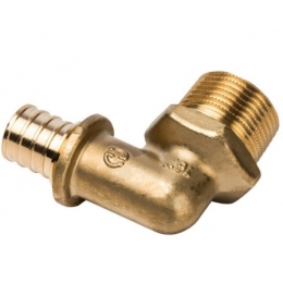 Угольник 20мм х 3/4"нр Stout аксиальный для труб из сшитого полиэтилена