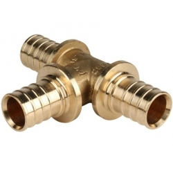 Тройник 25мм х 25мм х 25мм Stout аксиальный для труб из сшитого полиэтилена