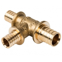 Тройник 20мм х 16мм х 16мм Stout аксиальный для труб из сшитого полиэтилена