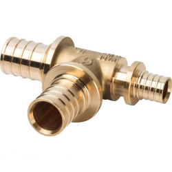 Тройник 25мм х 25мм х 16мм Stout аксиальный для труб из сшитого полиэтилена