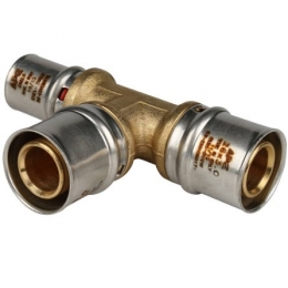 Тройник 26мм х 26мм х 20мм Stout пресс, для металлопластиковых труб