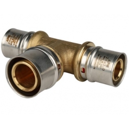 Тройник 26мм х 32мм х 26мм Stout пресс, для металлопластиковых труб