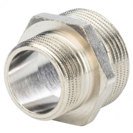 Ниппель 1 1/4"нр х 1"нр Stout переходной никелированный латунный