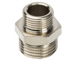Ниппель 1/2"нр х 3/8"нр Stout переходной никелированный латунный