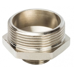 Ниппель 1 1/2"нр х 3/4"нр Stout переходной никелированный латунный