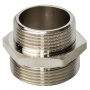 Ниппель 1 1/2"нр х 1 1/4"нр  Stout переходной никелированный  латунный