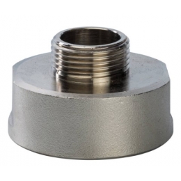 Переходник 1 1/2"вр х 3/4"нр Stout никелированный латунный