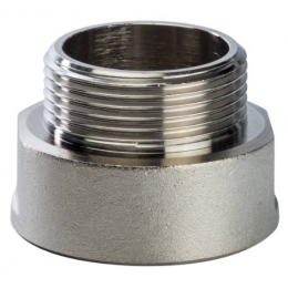 Переходник 1 1/2"вр х 1 1/4"нр Stout никелированный латунный