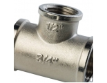 Тройник 3/4"вр х 1/2"вр х 3/4"вр Stout переходной никелированный латунный