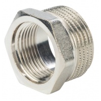 Футорка 1"нр х 3/4"вр Stout никелированная латунная