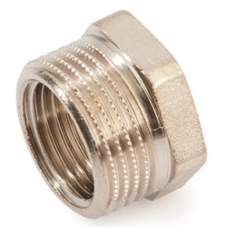 Футорка латунная Stout 1"нр х 3/8"вр никелированная