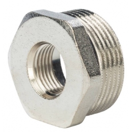 Футорка латунная Stout 2"нр х 1/2"вр никелированная