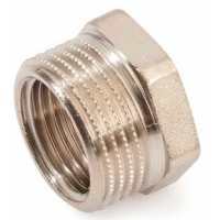 Футорка латунная Stout 1/4"нр х 1/8"вр никелированная