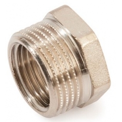 Футорка латунная Stout 1/4"нр х 1/8"вр никелированная