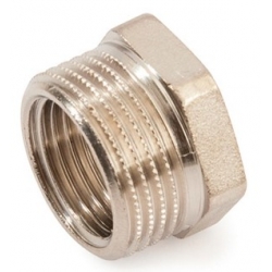 Футорка латунная Stout 3/4"нр х 3/8"вр никелированная