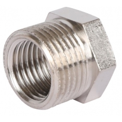 Футорка латунная Stout 3/8"нр х 1/4"вр никелированная