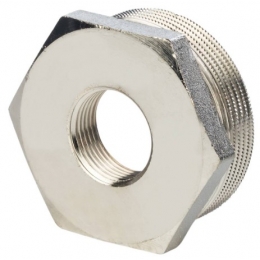 Футорка 1 1/2"нр х 3/4"вр Stout никелированная латунная