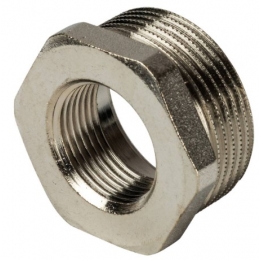 Футорка 1 1/4"нр х 3/4"вр Stout никелированная латунная