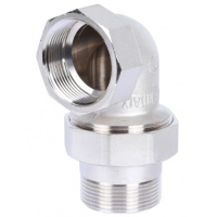 Разъемное соединение 1 1/2"ВН угловое Stout никелированное уплотнение o-ring
