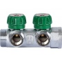 Коллектор распределительный 1" х 3/4"EK с 2 отводами Stout SMB-6850 регулировочно-отсечные клапаны