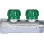 Коллектор распределительный 1" х 3/4"EK с 2 отводами Stout SMB-6850 регулировочно-отсечные клапаны