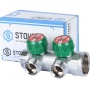 Коллектор распределительный 1" х 3/4"EK с 2 отводами Stout SMB-6850 регулировочно-отсечные клапаны