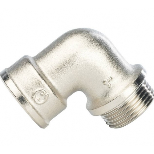 Угольник 1"вр х 1"нр Stout никелированный с упором латунный купить в интернет магазине Санрай73