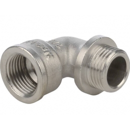 Угольник 1/2"вр х 1/2"нр Stout никелированный с упором латунный