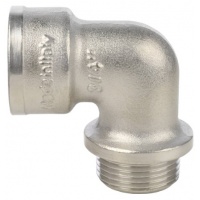 Угольник 3/4"вр х 3/4"нр Stout никелированный с упором латунный