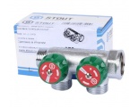 Коллектор распределительный 3/4" х 3/4"EK с 2 отводами Stout SMB-6850 запорные клапаны