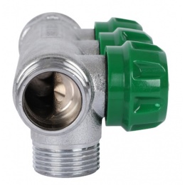 Коллектор распределительный 3/4" х 3/4"EK с 3 отводами Stout SMB-6850 регулировочно-отсечные клапаны