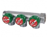 Коллектор распределительный 3/4" х 3/4"EK с 3 отводами Stout SMB-6850 регулировочно-отсечные клапаны