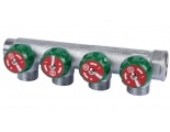 Коллектор распределительный 3/4" х 3/4"EK с 4 отводами Stout SMB-6850 регулировочно-отсечные клапаны