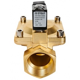 Клапан электромагнитный Ду50 STOUT непрямого действия, НЗ, 48м3/ч, AC 220В