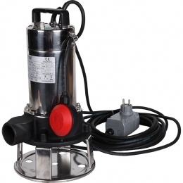 Насос дренажный STOUT с режущим механизмом и поплавком, корпус-чугун, кабель 10 м, 230V, Q=150 л/мин, H= 17 м