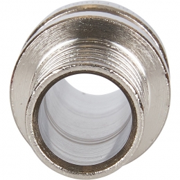 SFA-0003-002002 STOUT Муфта соединительная равнопроходная 20х2,0 никелированная для труб из сшитого полиэтилена аксиальный