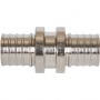 SFA-0003-002002 STOUT Муфта соединительная равнопроходная 20х2,0 никелированная для труб из сшитого полиэтилена аксиальный