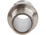 SFA-0001-200212 STOUT Переходник с наружной резьбой 20х2.0x1/2" никелированный для труб из сшитого полиэтилена аксиальный